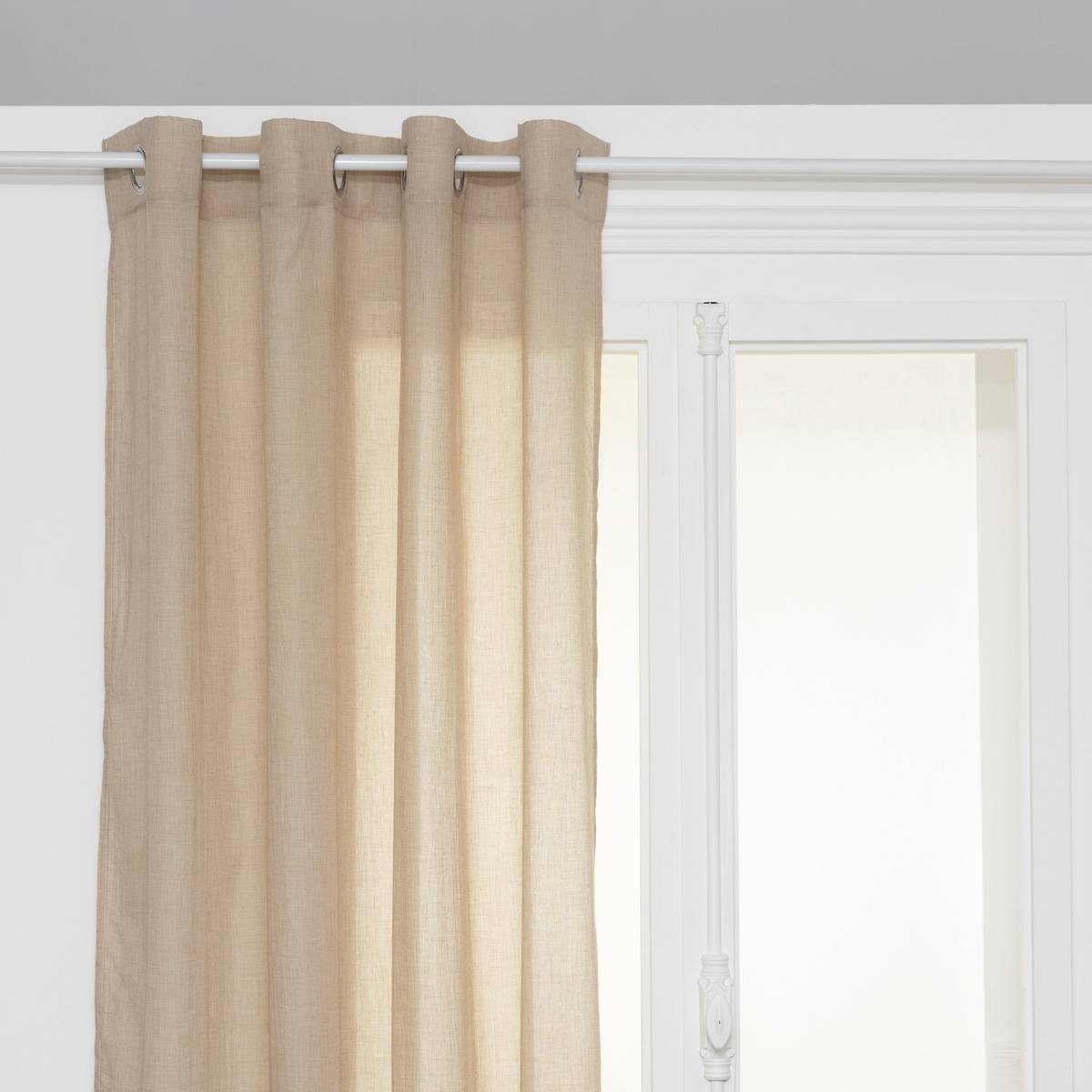 Atmosphera - Voilage "Paxta" 135x240cm beige lin - Atmosphera Créateur d'intérieur - Image 2