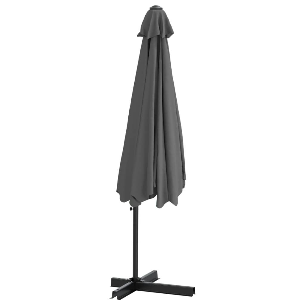 Helloshop26 - Parasol mobilier de jardin d'extérieur avec mât en acier 300 x 250 cm anthracite - Imagen 4