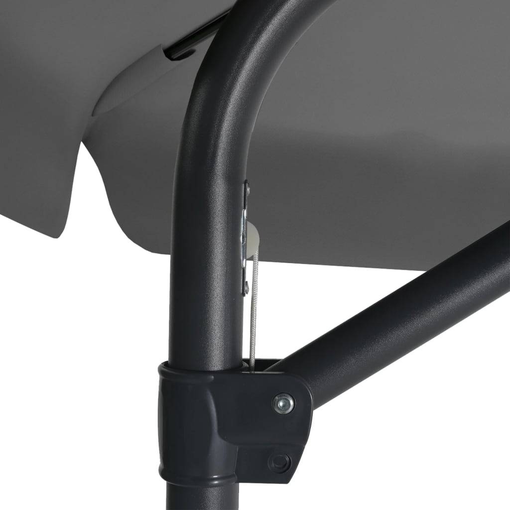 Helloshop26 - Parasol mobilier de jardin d'extérieur avec mât en acier 300 x 250 cm anthracite - Imagen 5