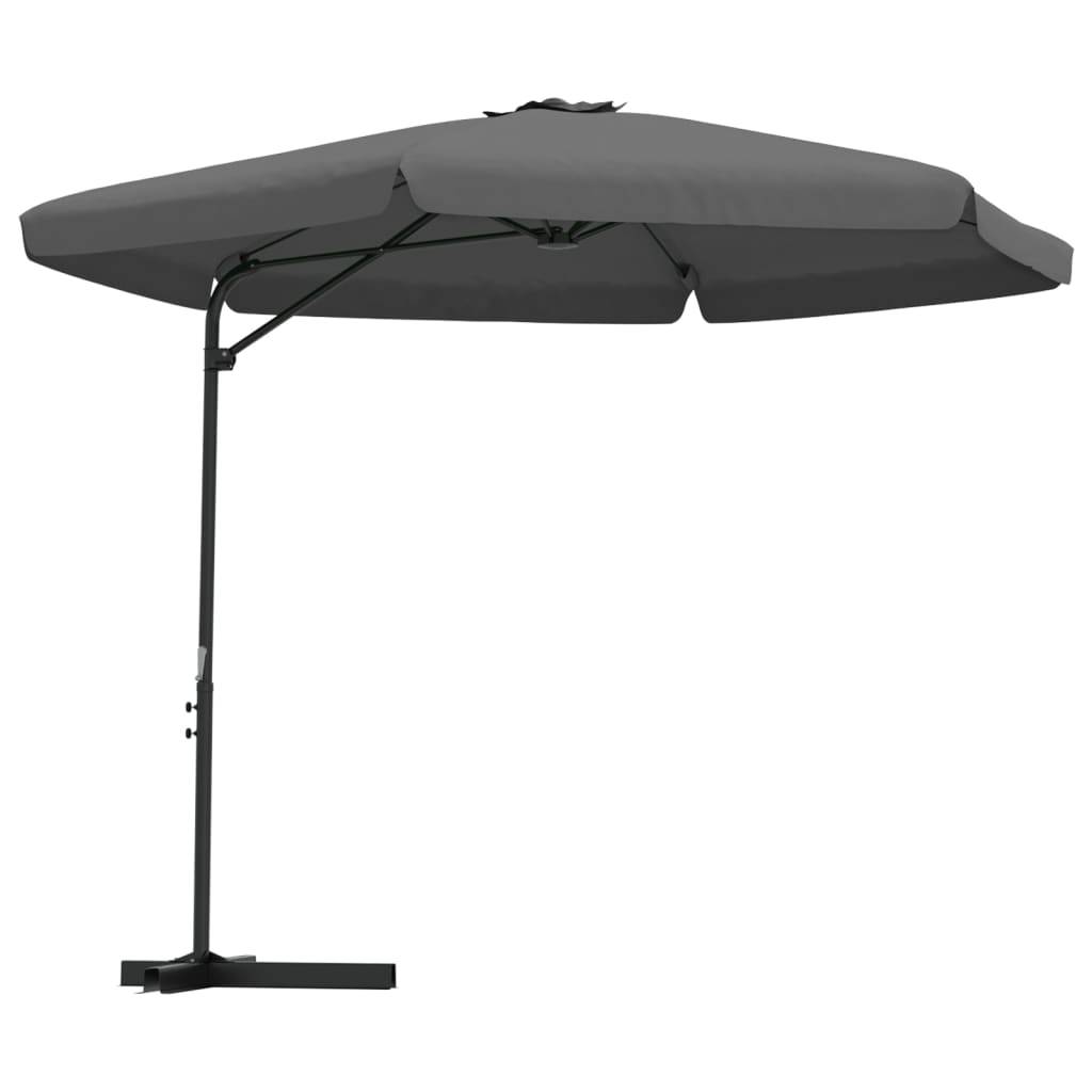 Helloshop26 - Parasol mobilier de jardin d'extérieur avec mât en acier 300 x 250 cm anthracite - Imagen 1