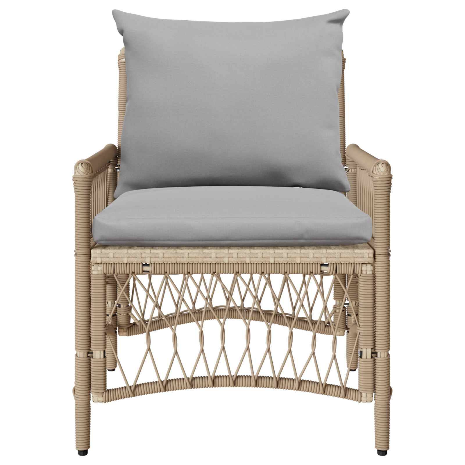 Chaise bois composite 1 places rotin beige  73 x 61 x 77 cm  - Prolenta premium  p390.1 - Image 4