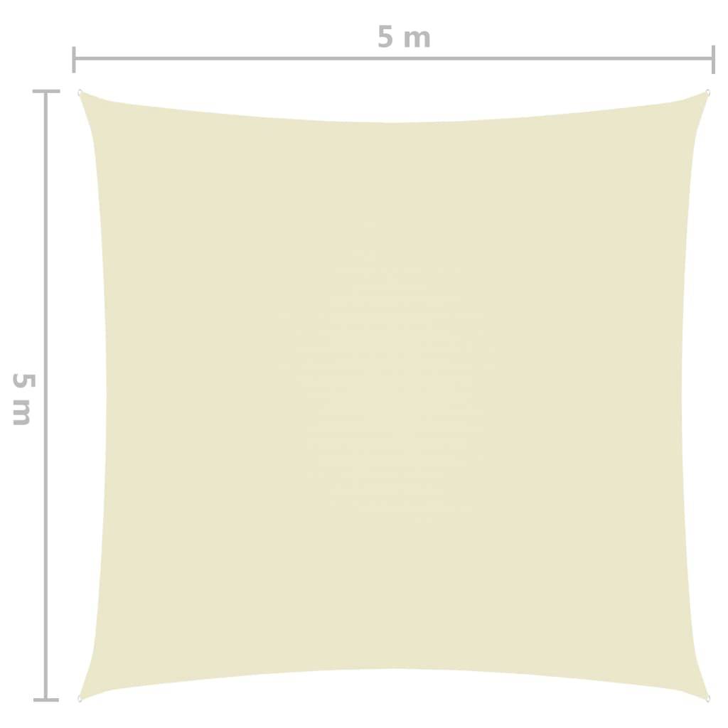 Helloshop26 - Voile toile d'ombrage parasol tissu oxford carré 5 x 5 m crème - Imagen 6