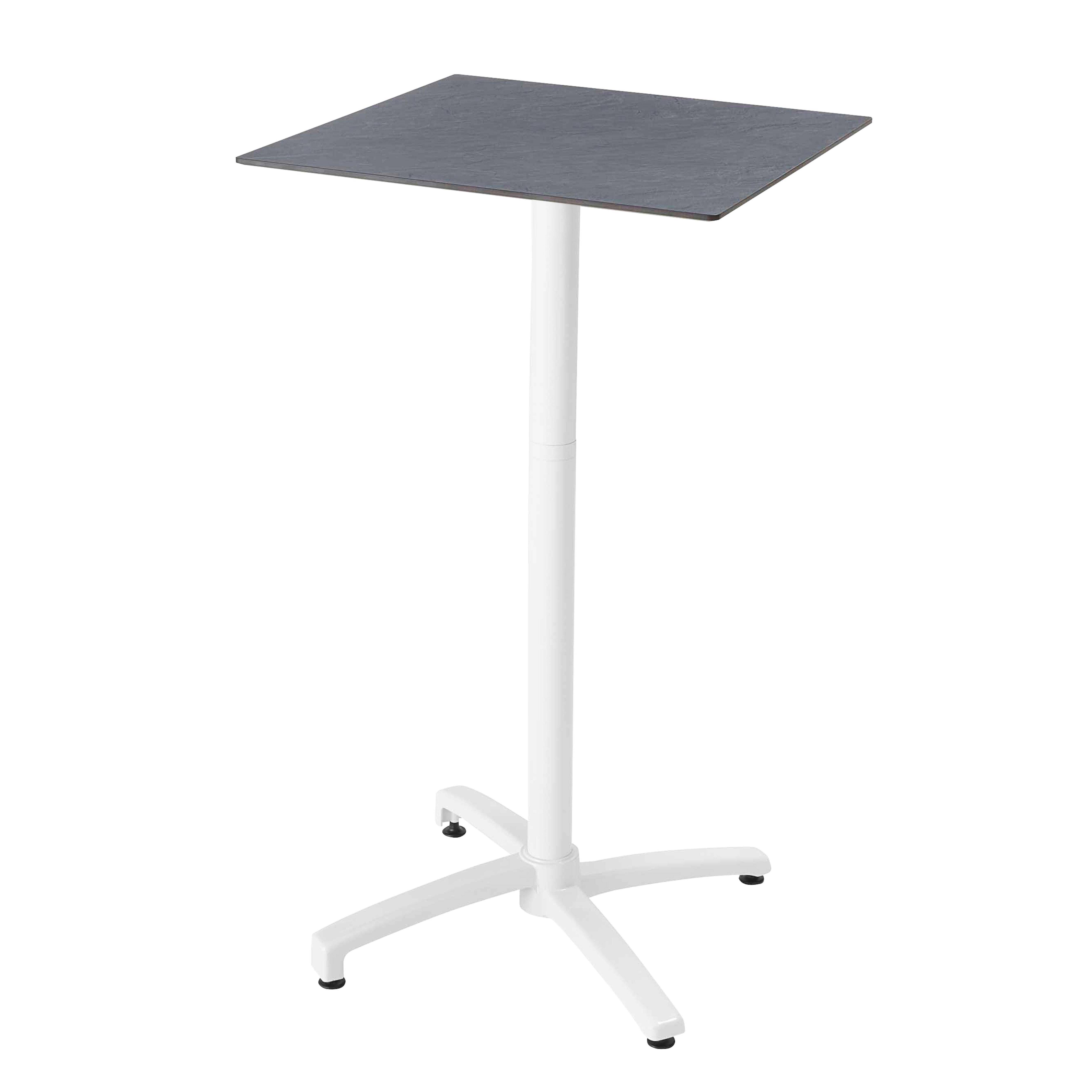 Oviala - Table haute de terrasse inclinable stratifié ardoise gris foncé Opéra - Oviala - Imagen 1
