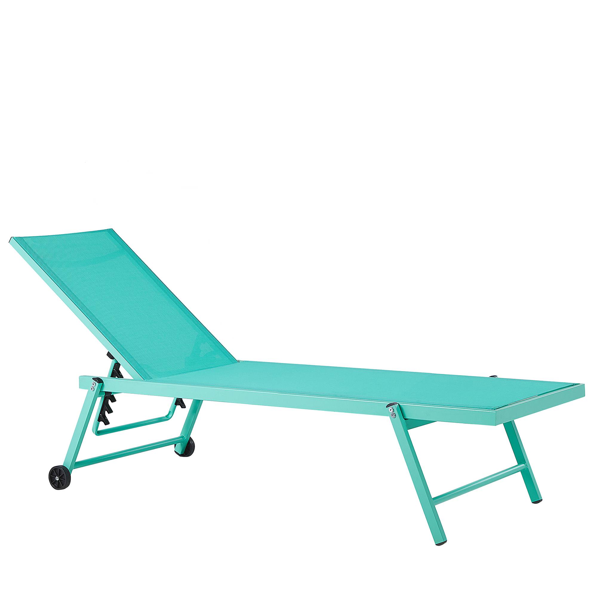 Beliani - Chaise longue Aluminium Turquoise PORTOFINO - Beliani - Imagen 2