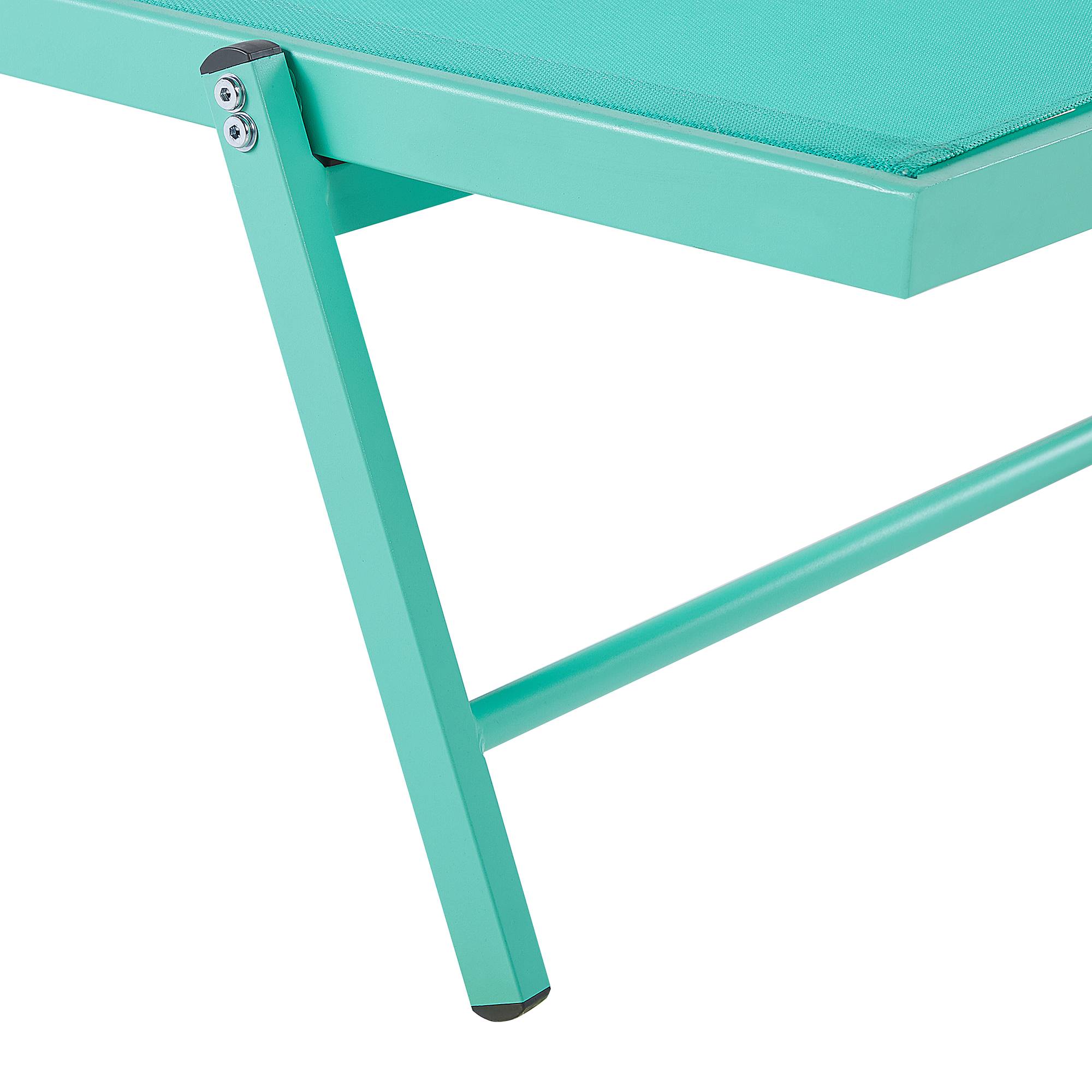 Beliani - Chaise longue Aluminium Turquoise PORTOFINO - Beliani - Imagen 6