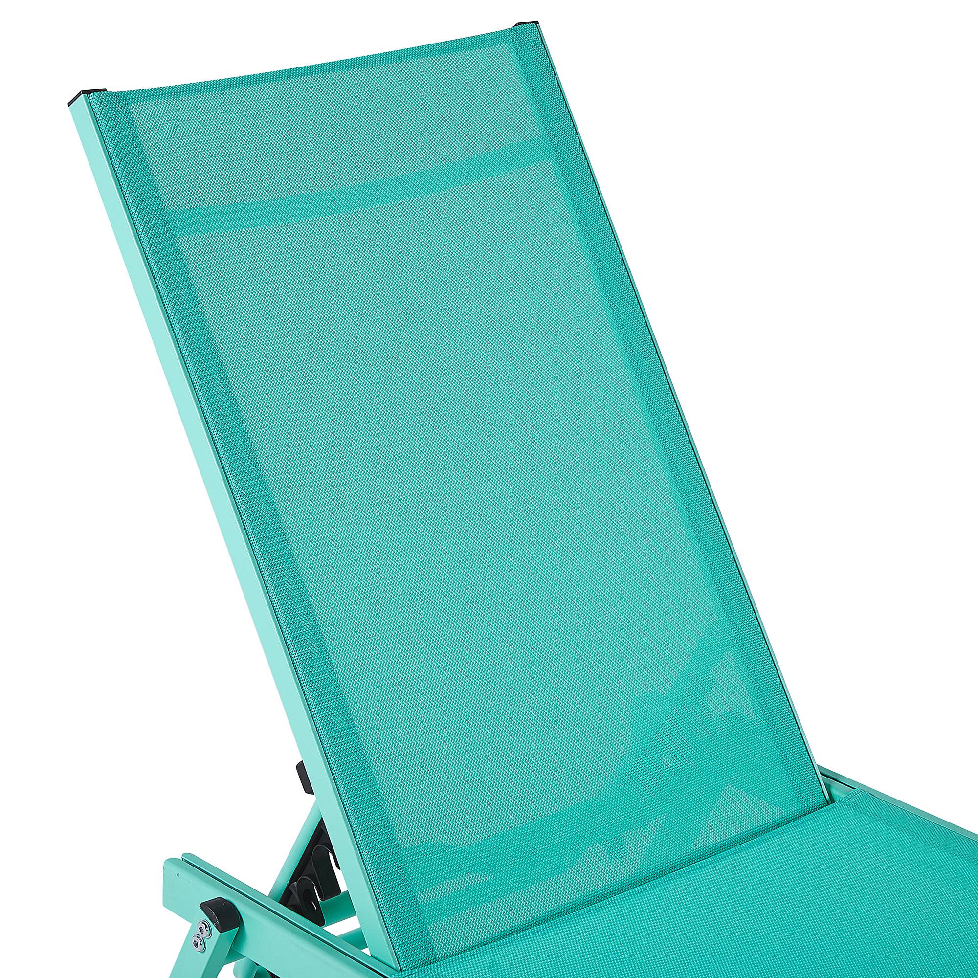 Beliani - Chaise longue Aluminium Turquoise PORTOFINO - Beliani - Imagen 4