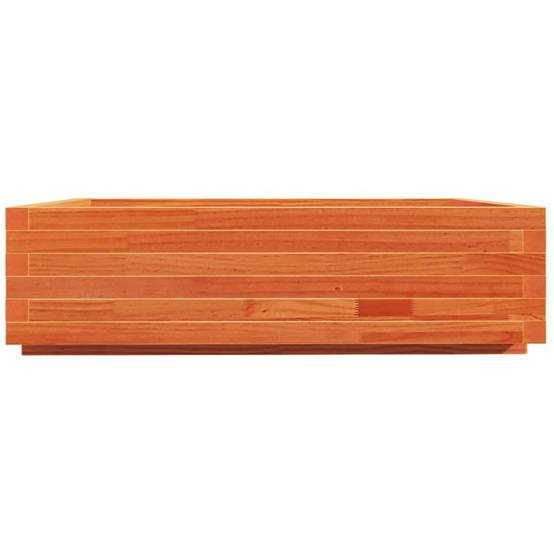 Jardinière | Pot de fleurs | Cache-pot | Bac à fleurs cire marron 90x90x26,5 cm bois de pin massif - Image 6