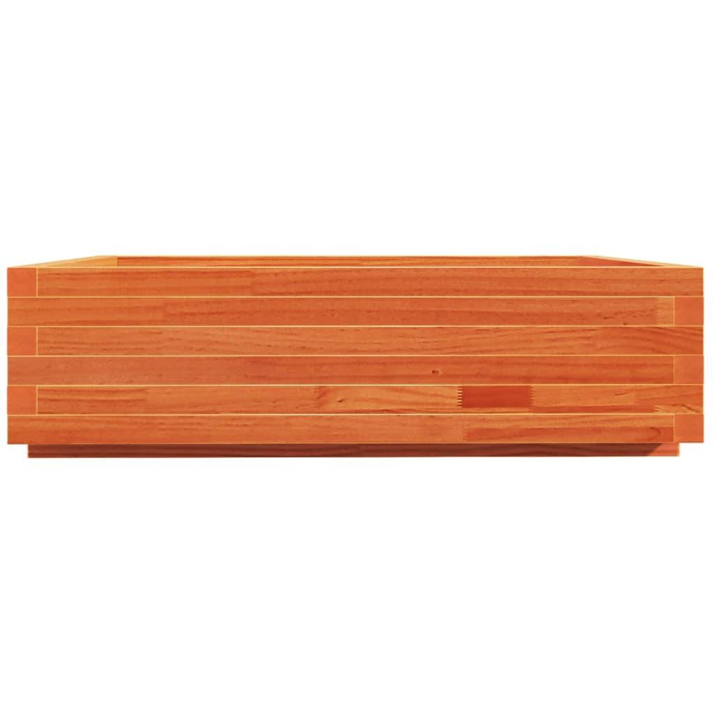 Jardinière | Pot de fleurs | Cache-pot | Bac à fleurs cire marron 90x90x26,5 cm bois de pin massif - Image 6