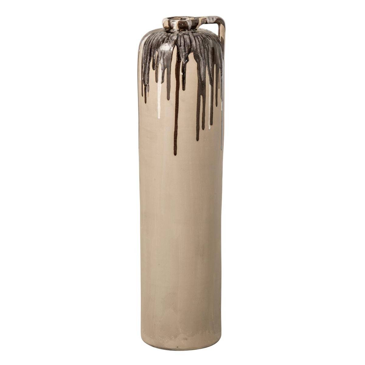 J-Line - Vase Haut en Céramique "Canyon" 68cm Beige - Image 1