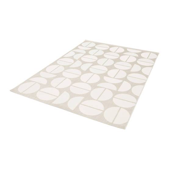 Tapis intérieur/extérieur motifs géométriques beige polyester recyclé Megan 120x170cm | sweeek - Image 2