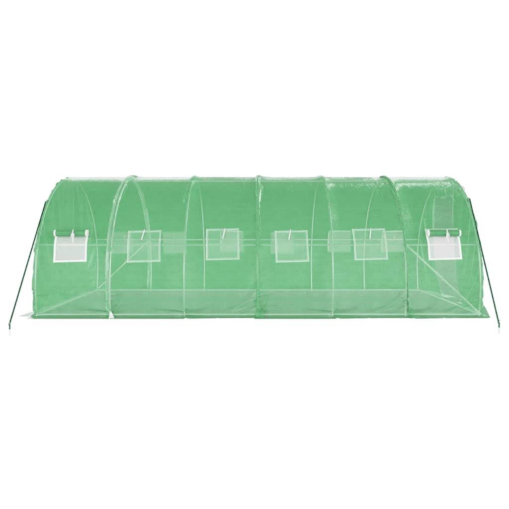 Serre tunnel de jardin 18m² bâche PE et acier culture potager verte 6x3m – ComfortXL Outdoor Living - Image 5