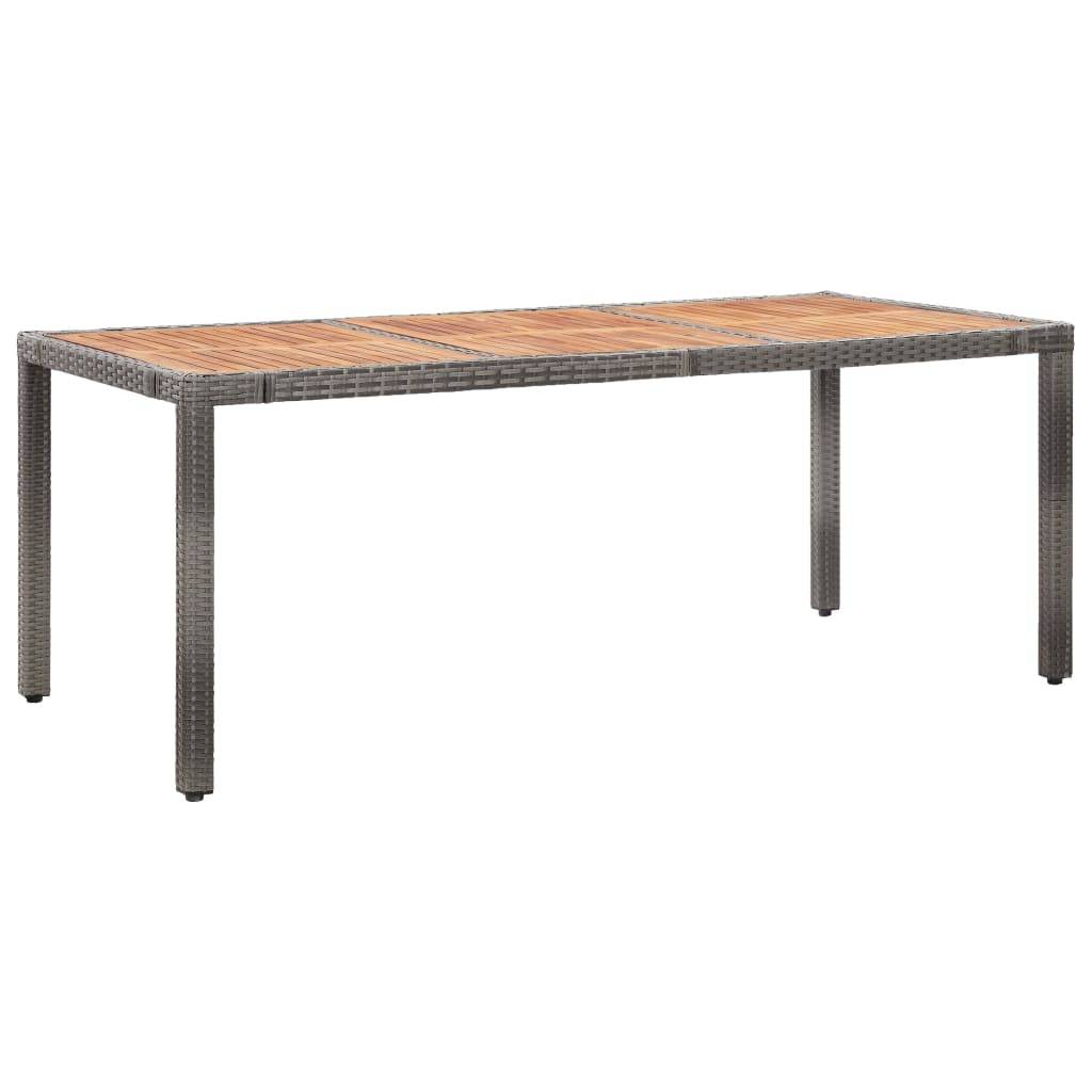 Helloshop26 - Salon de jardin meuble d'extérieur ensemble de mobilier 9 pièces avec coussins résine tressée gris - Imagen 2