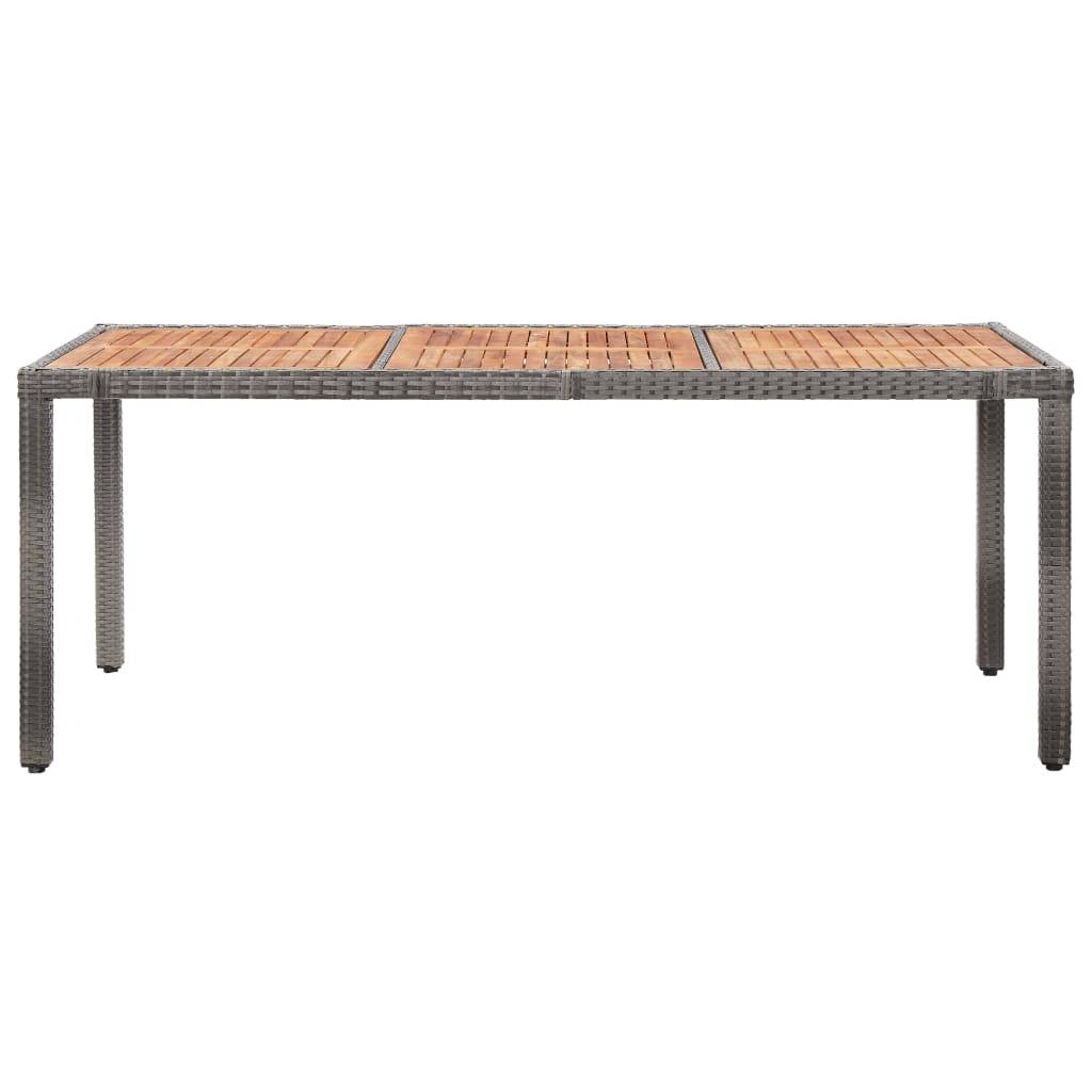 Helloshop26 - Salon de jardin meuble d'extérieur ensemble de mobilier 9 pièces avec coussins résine tressée gris - Imagen 3