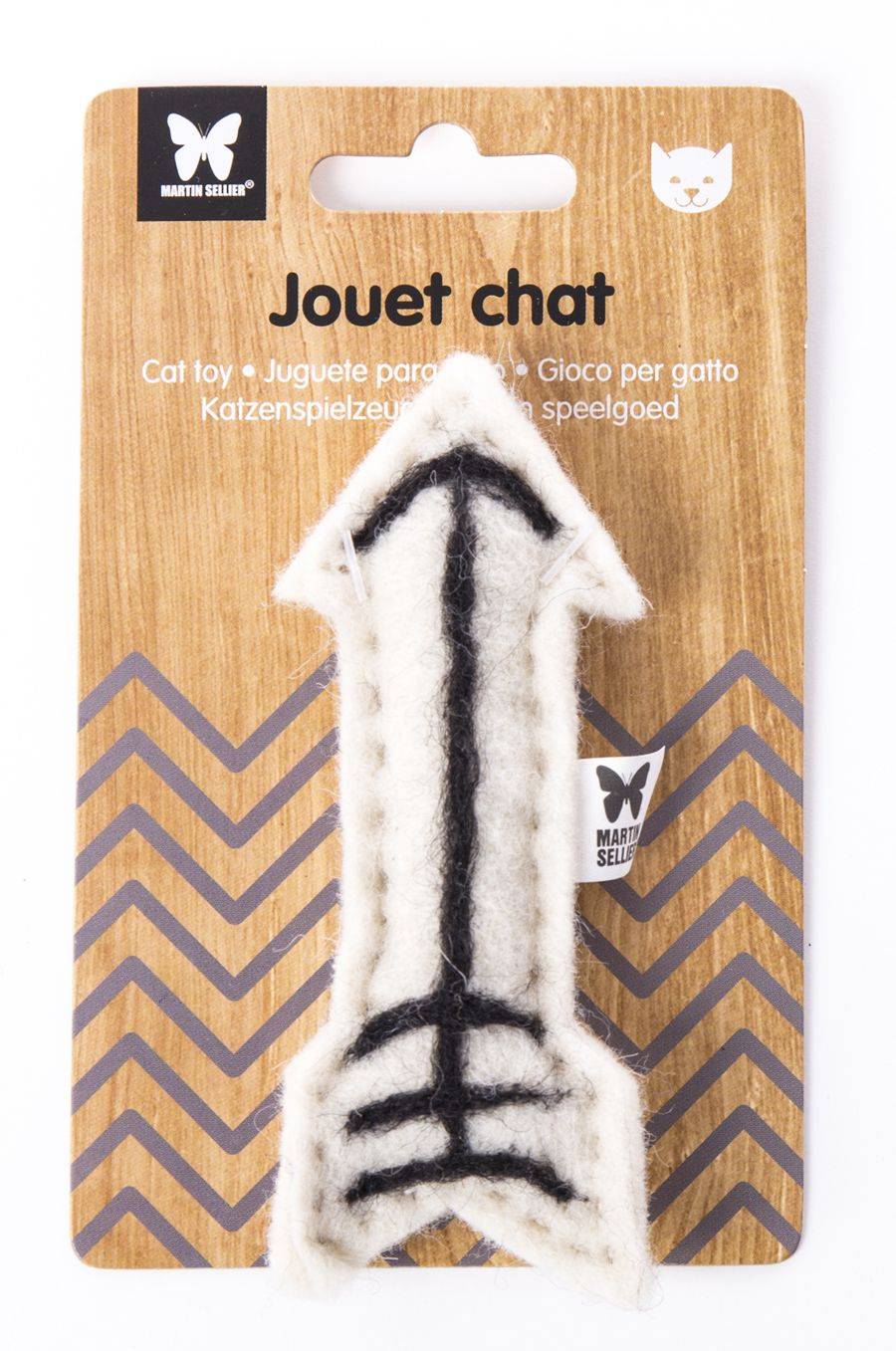 Martin Sellier - Juguete de fieltro con forma de flecha gris para gatos - MARTIN SELLIER