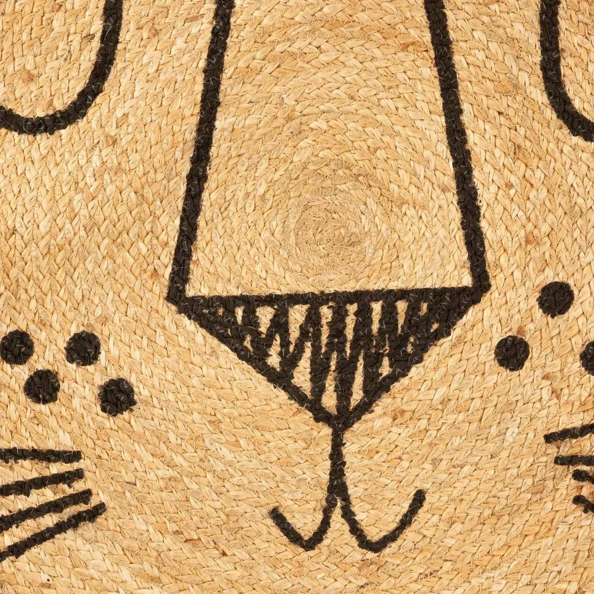 Atmosphera - Tapis rond en jute motif lion pour enfant - ATMOSPHERA - Imagen 3