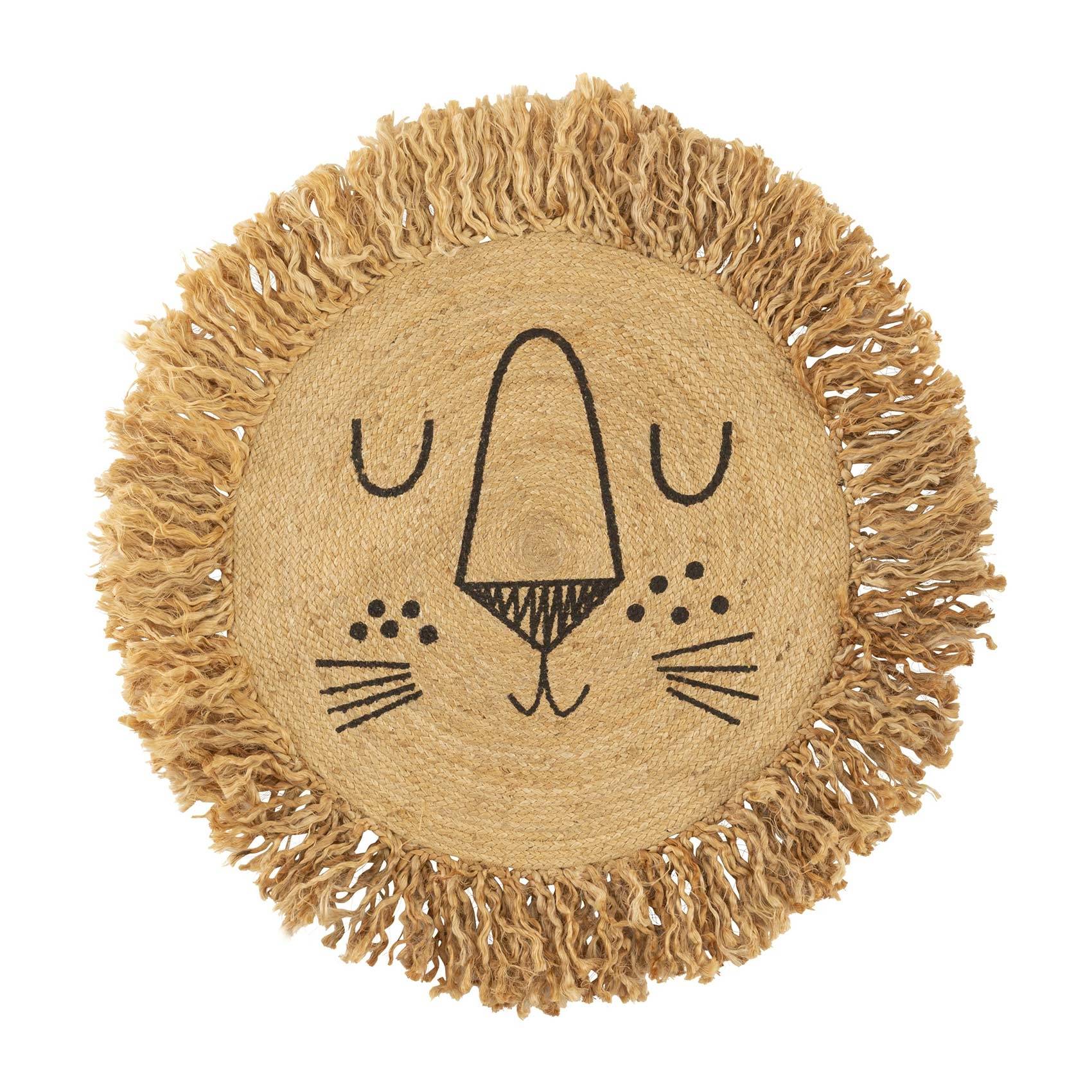 Atmosphera - Tapis rond en jute motif lion pour enfant - ATMOSPHERA - Imagen 1