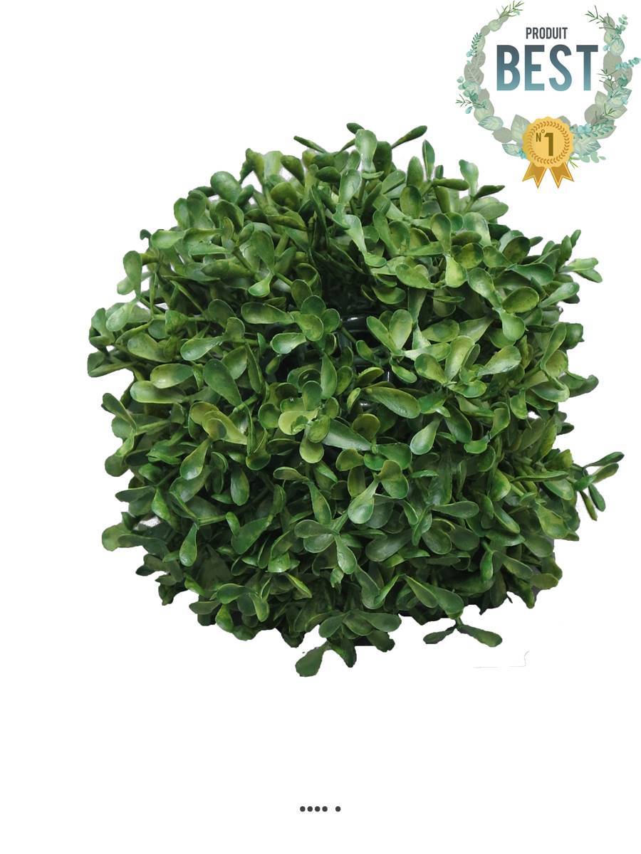 Artificielles - Boule de buis factice feuilles PE protection UV H 15 cm Vert - BEST - dimhaut: H 15 cm - couleur: Vert - Imagen 1