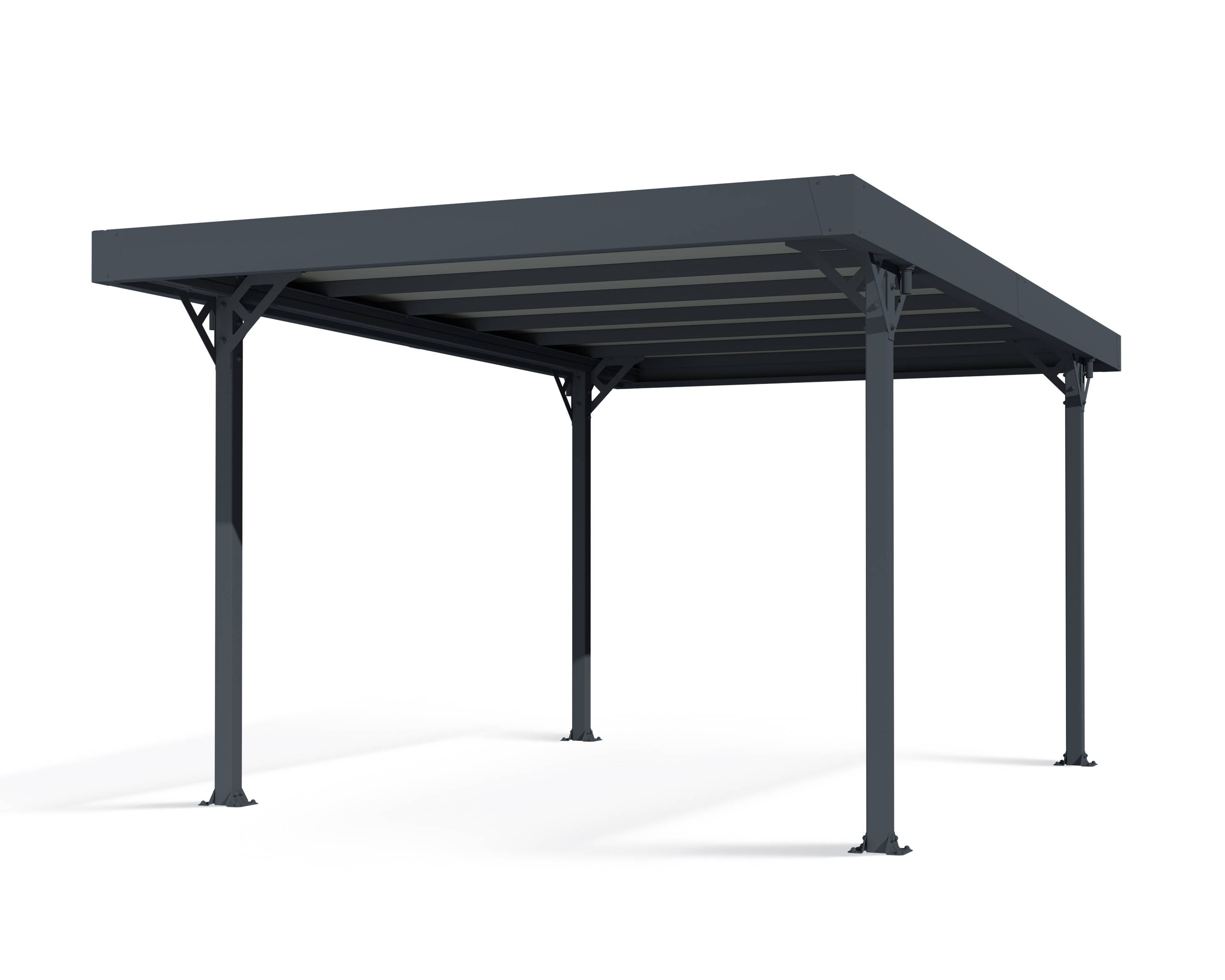 Canopia - Canopia Carport Palma 4,97 x 2,93 m Gris, toiture Gris - Imagen 1