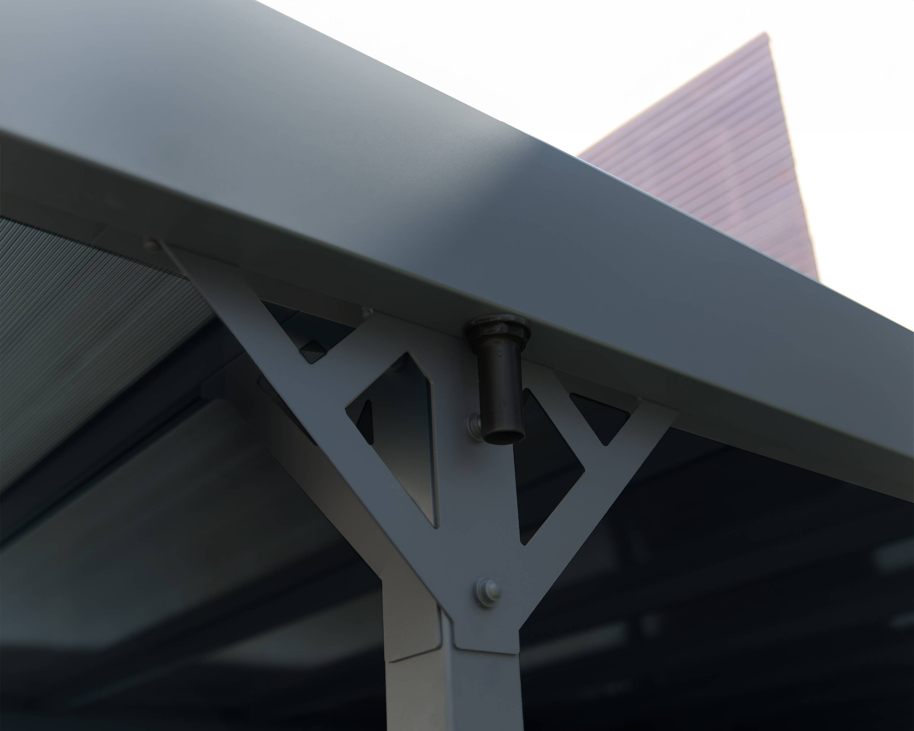 Canopia - Canopia Carport Palma 4,97 x 2,93 m Gris, toiture Gris - Imagen 3