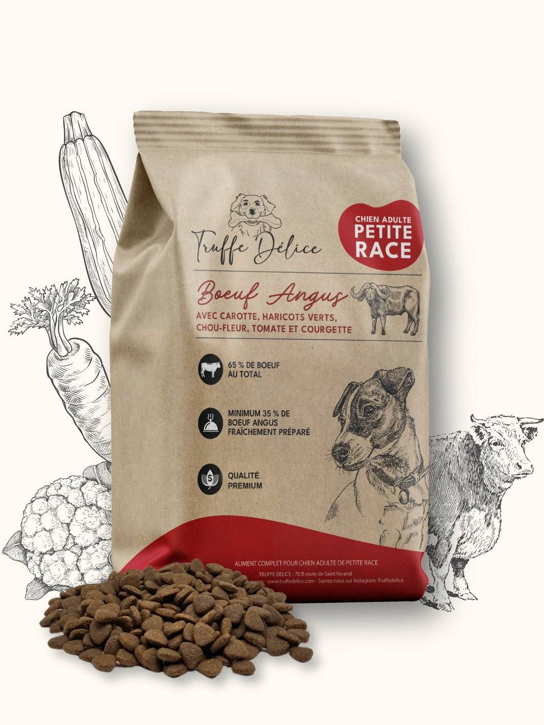 Autre - Croquettes petit chien adulte - Bœuf Angus Truffe Délice
