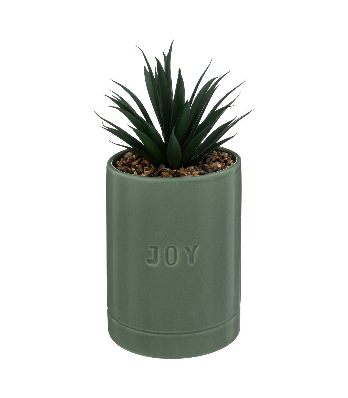 Plante artificielle pot en Céramique Vert Jade H 20 cm - Imagen 1