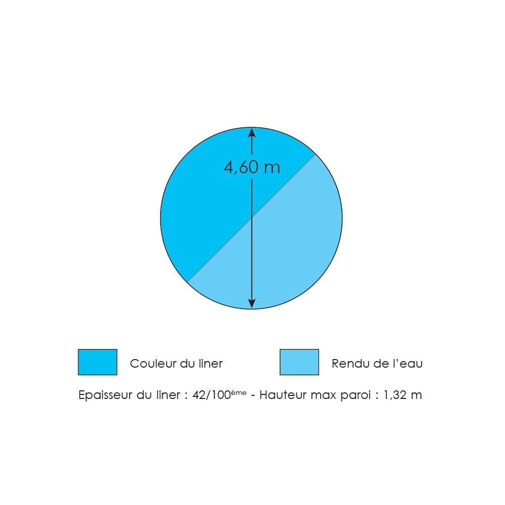 Liner bleu piscine 4,60 × 1,30 m - Image 4