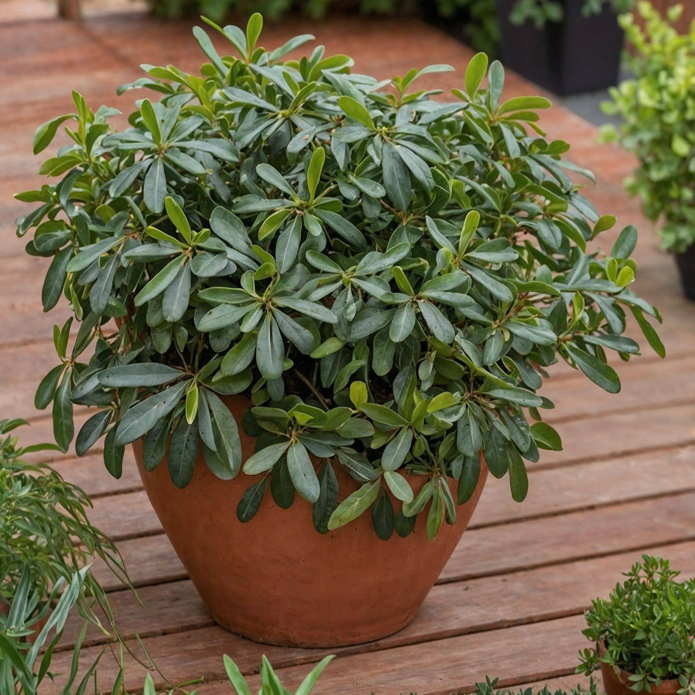 Pittospore du Japon - Pittosporum tobira nanum - Hauteur 30-40cm - ⌀19cm - Image 3
