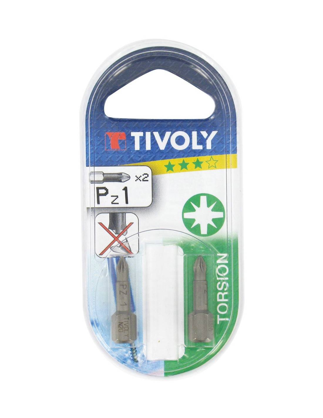 Tivoly - Embout Torsion Pour Vis Pz 25 Mm  2 Pz 2