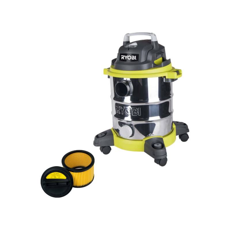 Ryobi - Pack RYOBI Aspirateur eau et poussière RVC-1220I-G - 1250W - 20L - Filtre de rechange - RAKVACF2030 - Image 1