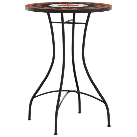 Maison Chic - Table de jardin | Table de bistro mosaïque terre cuite blanc Ø50x70 cm céramique - Image 4