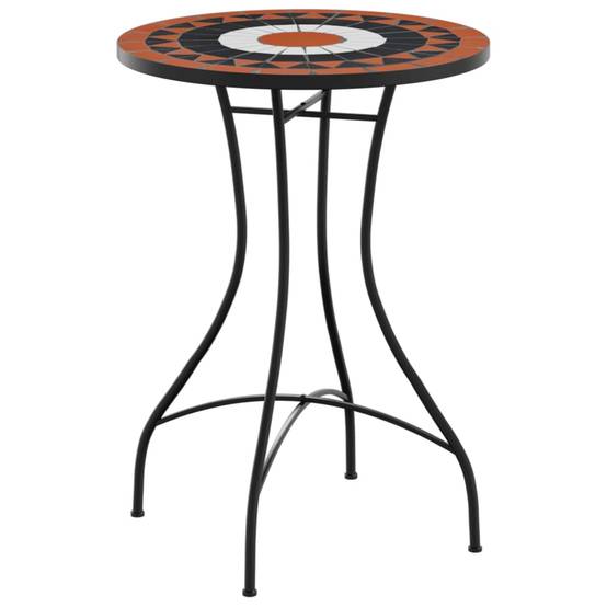 Maison Chic - Table de jardin | Table de bistro mosaïque terre cuite blanc Ø50x70 cm céramique - Image 1