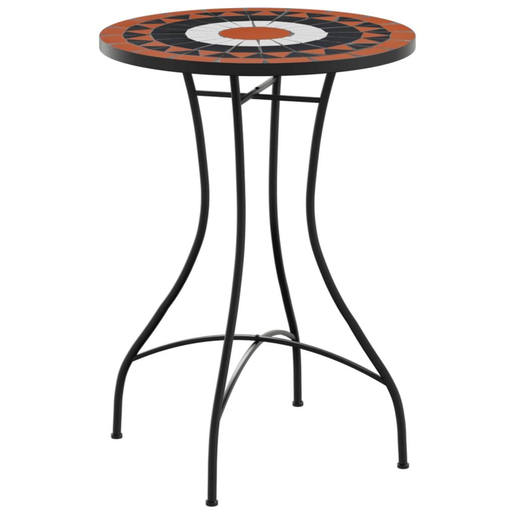 Maison Chic - Table de jardin | Table de bistro mosaïque terre cuite blanc Ø50x70 cm céramique - Image 1