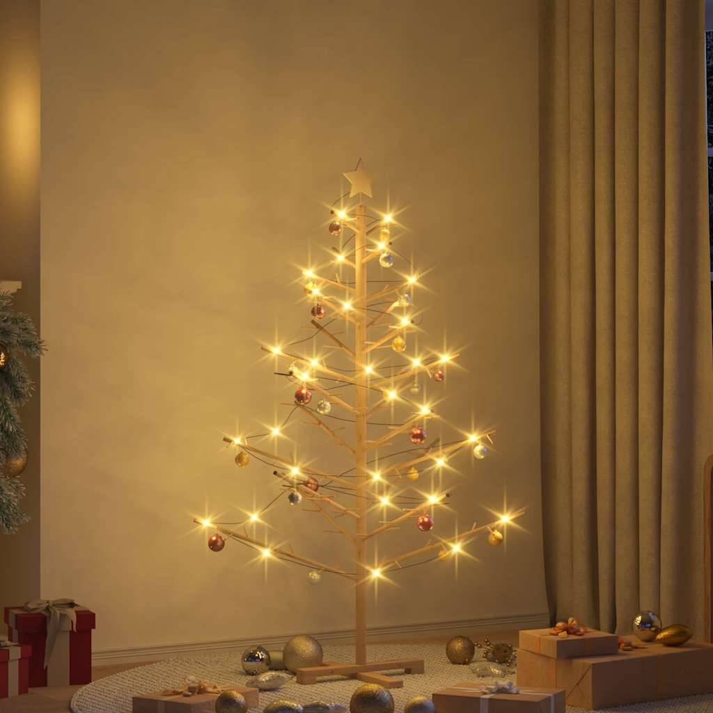 Vidaxl - Arbre de Noël en bois Naturel 150 cm Bois de pin massif vidaXL 42018056 - Image 1