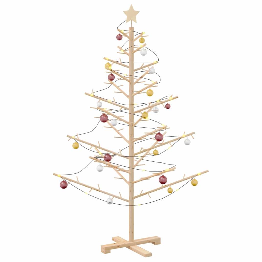Vidaxl - Arbre de Noël en bois Naturel 150 cm Bois de pin massif vidaXL 42018056 - Image 4
