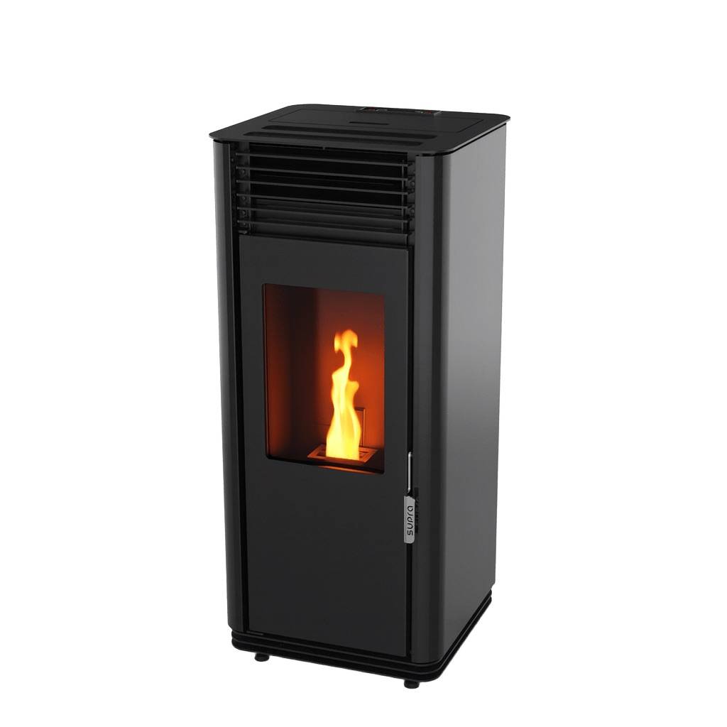 Supra - Poêle à granulés étanche CALLIOPÉ 8 kW Noir – RT2012/ RE2020 - Image 1