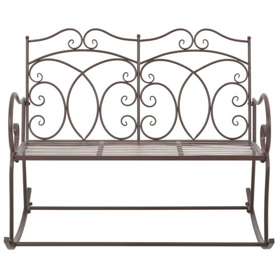 PANGIVO - Banc de jardin fer marron antique 104 x 83 x 89 cm - PANGIVO - Image 2