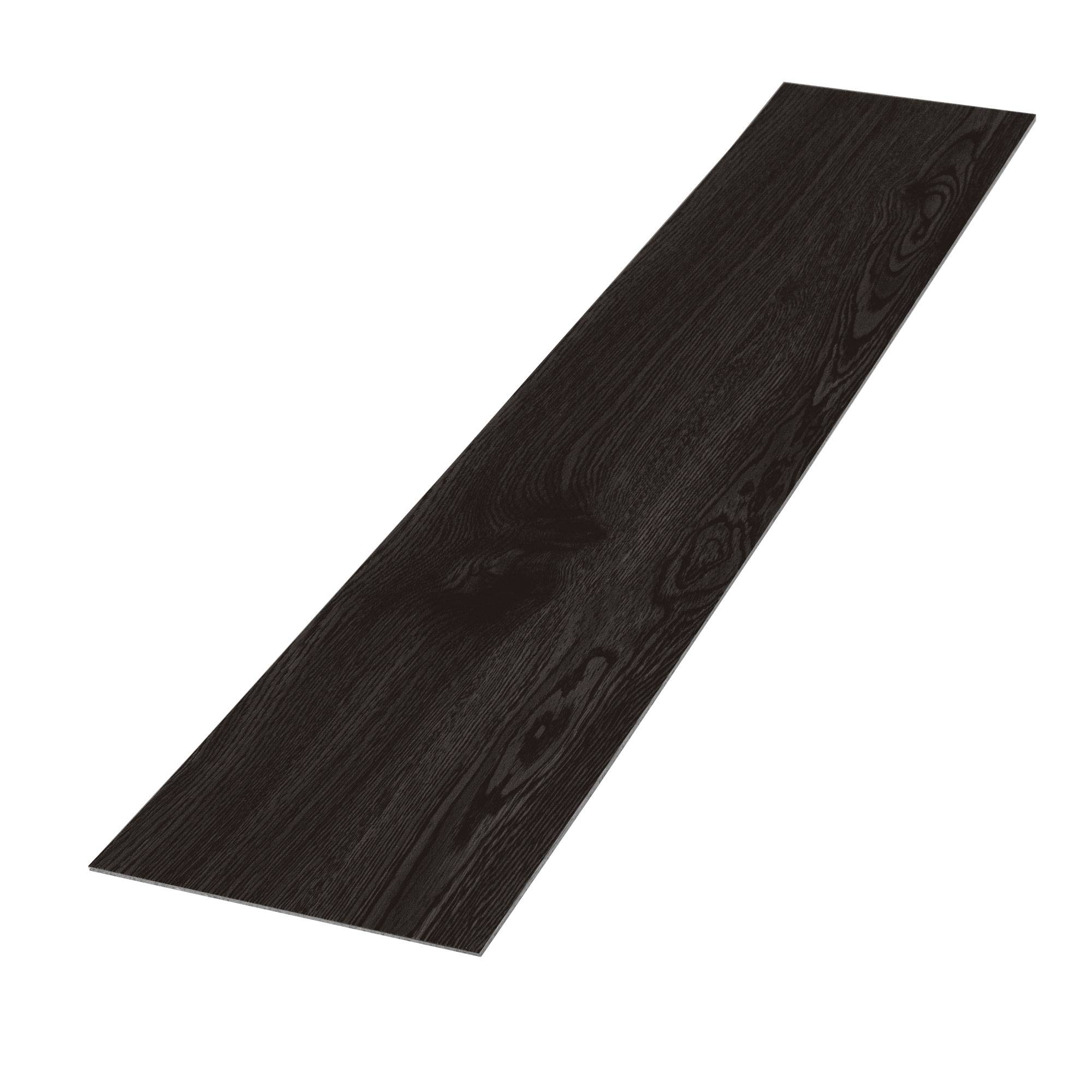 Revêtement de sol autocollant en PVC vinyle 11,15m²/80 planches 91,5 cm x 15,3 cm gris foncé aspect chêne antidérapant résistant à l'eau l'abrasion - Image 1