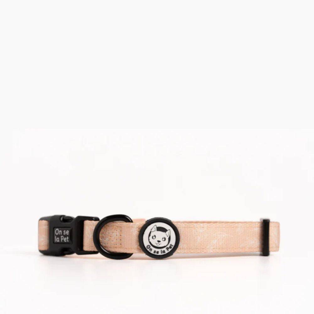 Collier réglable, rembourré et résistant - Beige Tropical – On se la Pet - Image 2