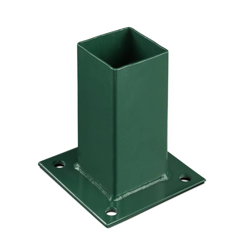 Platine de fixation 60 x 60 mm pour portillon grillagé Vert - Easy Clôture
