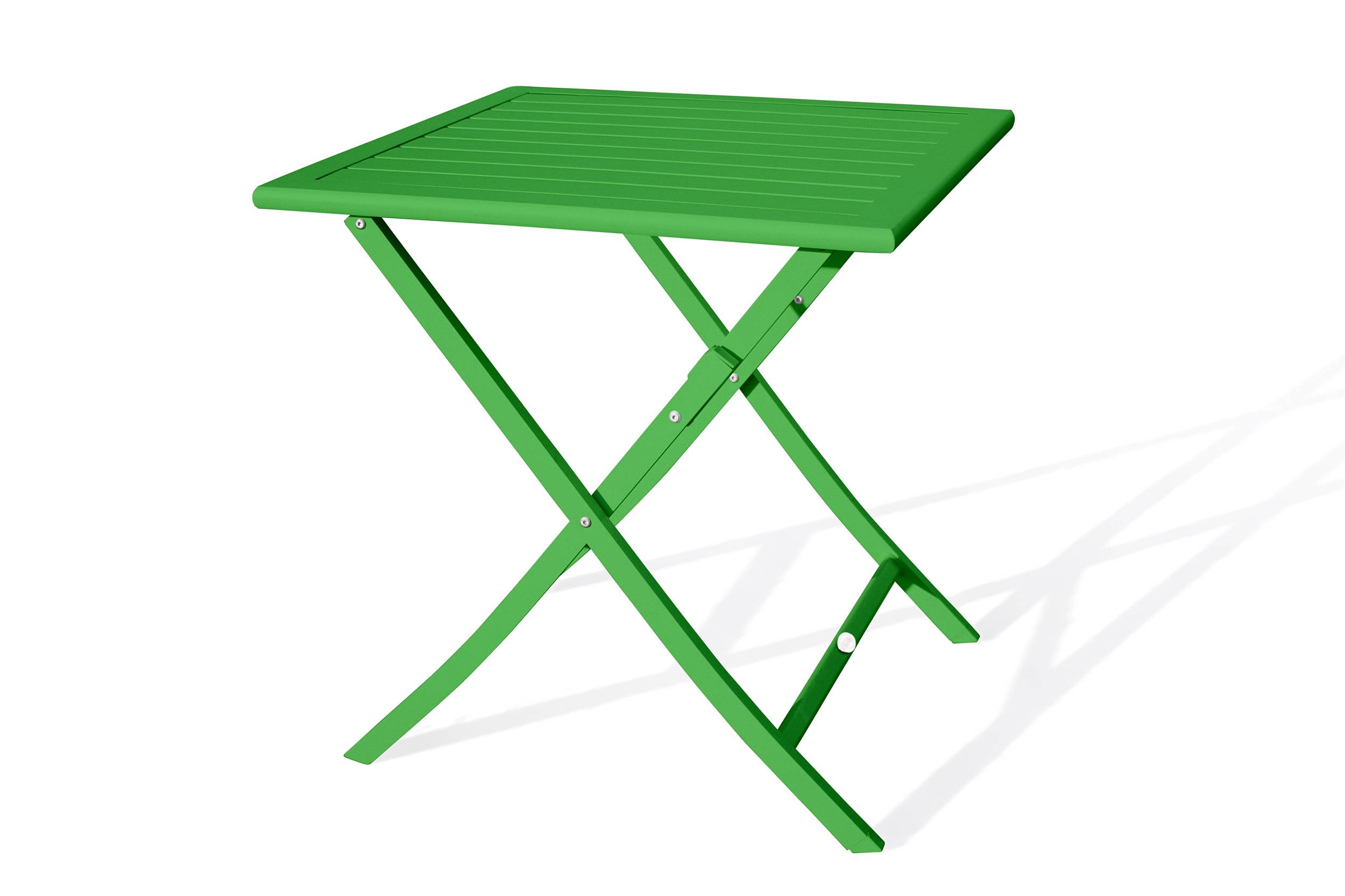 City Garden - Table de jardin carrée pliante en aluminium - Vert prairie - MARIUS - Imagen 5