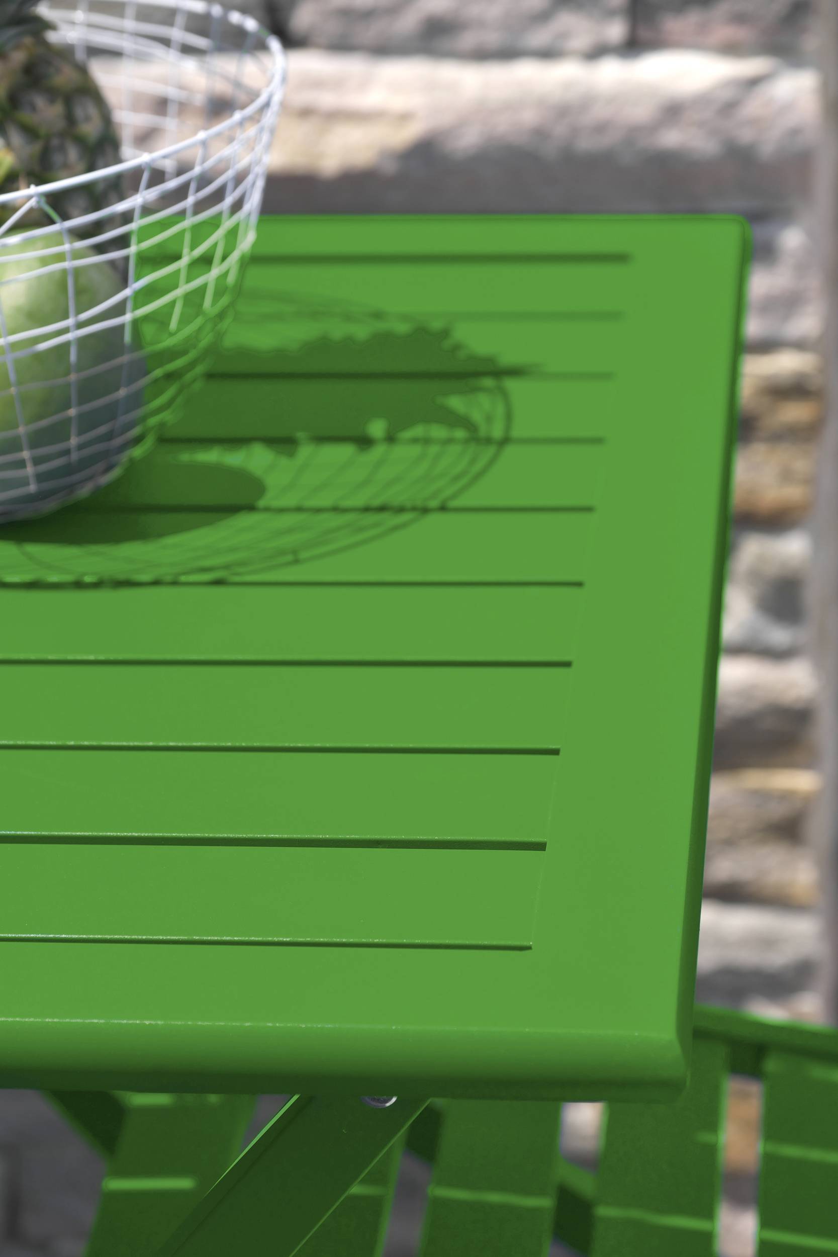 City Garden - Table de jardin carrée pliante en aluminium - Vert prairie - MARIUS - Imagen 3