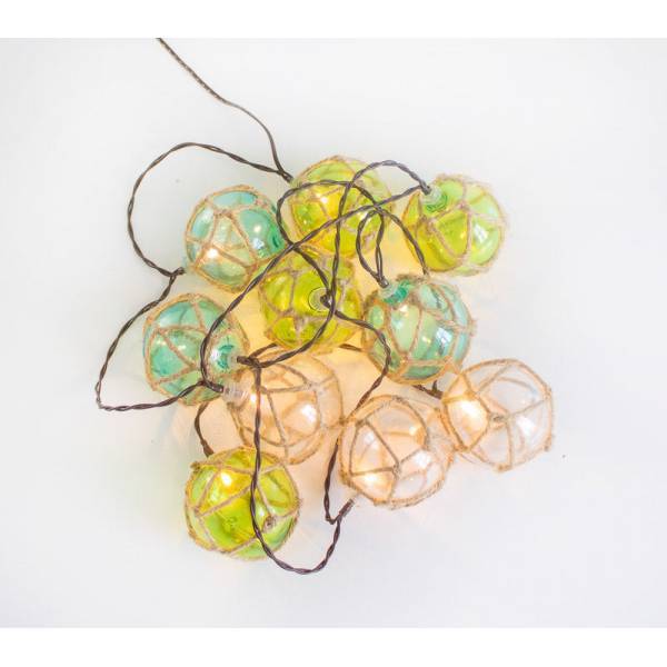 Guirlande lumineuse extérieure boules colorées ficelle tressée 2M MARE 10 LED blanc chaud - Imagen 6