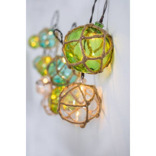 Guirlande lumineuse extérieure boules colorées ficelle tressée 2M MARE 10 LED blanc chaud - Imagen 7
