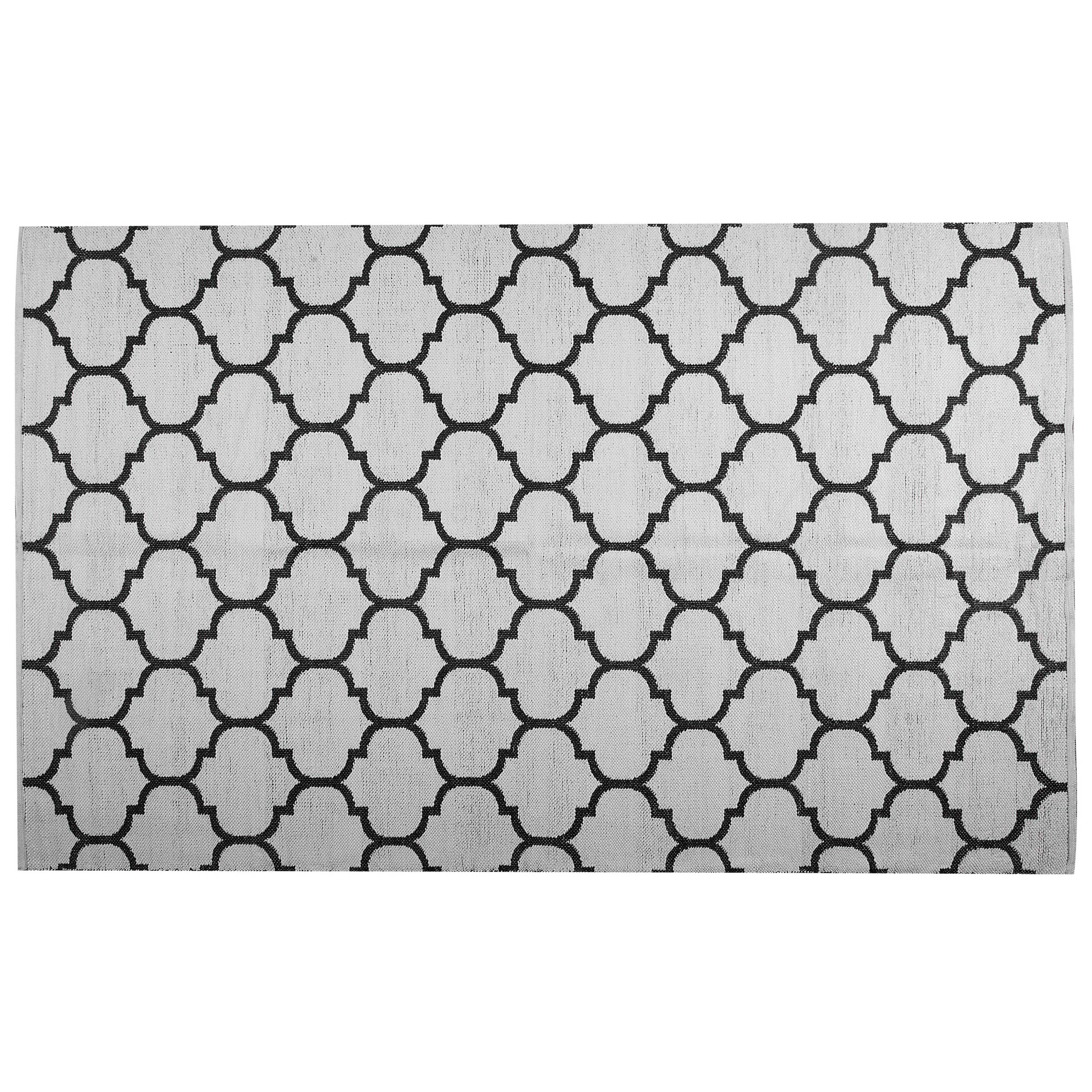 Beliani - Tapis d'extérieur PVC Noir/blanc ALADANA - Beliani - Imagen 4