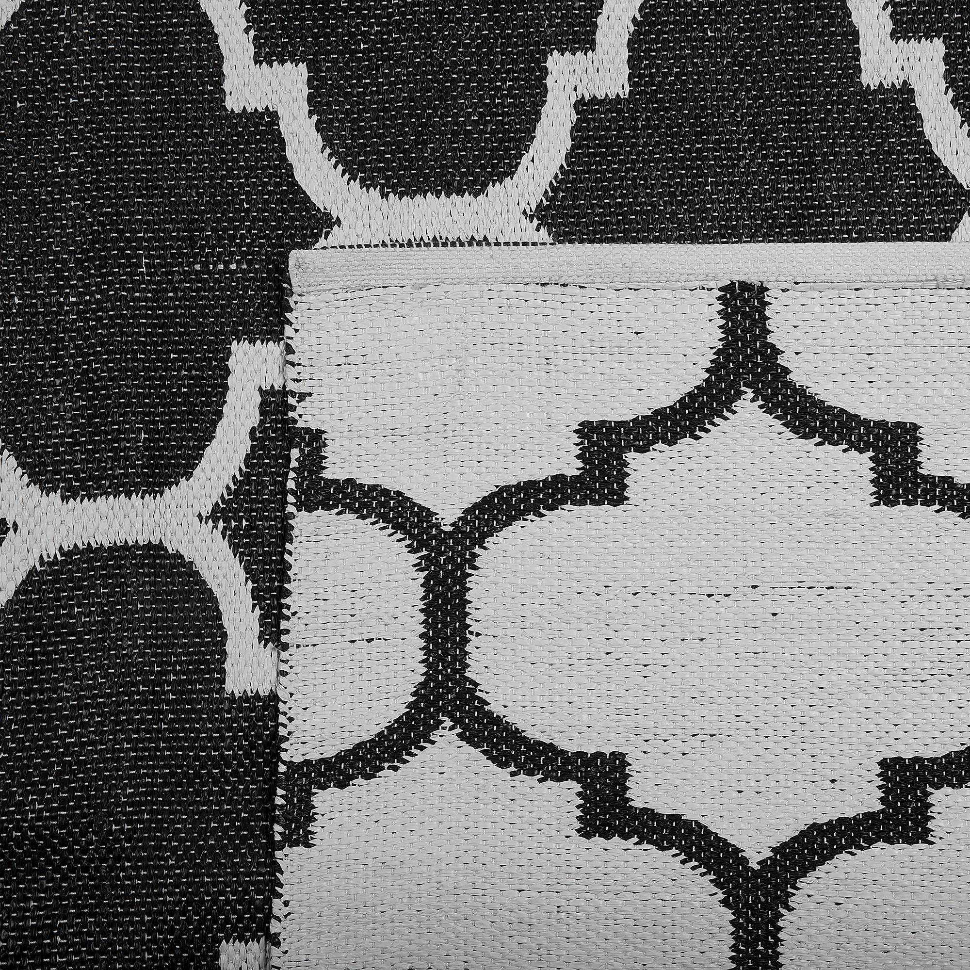 Beliani - Tapis d'extérieur PVC Noir/blanc ALADANA - Beliani - Imagen 5