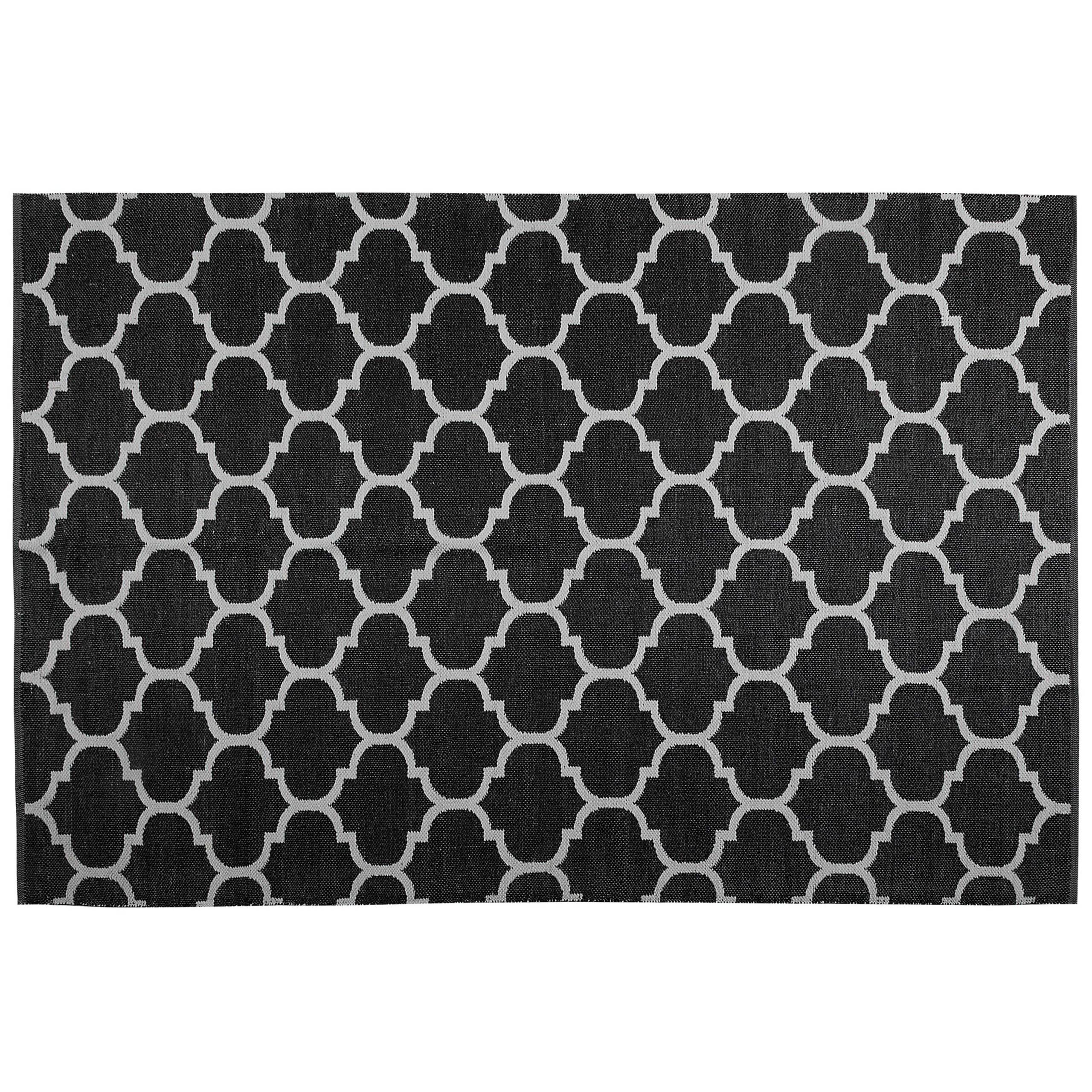 Beliani - Tapis d'extérieur PVC Noir/blanc ALADANA - Beliani - Imagen 1