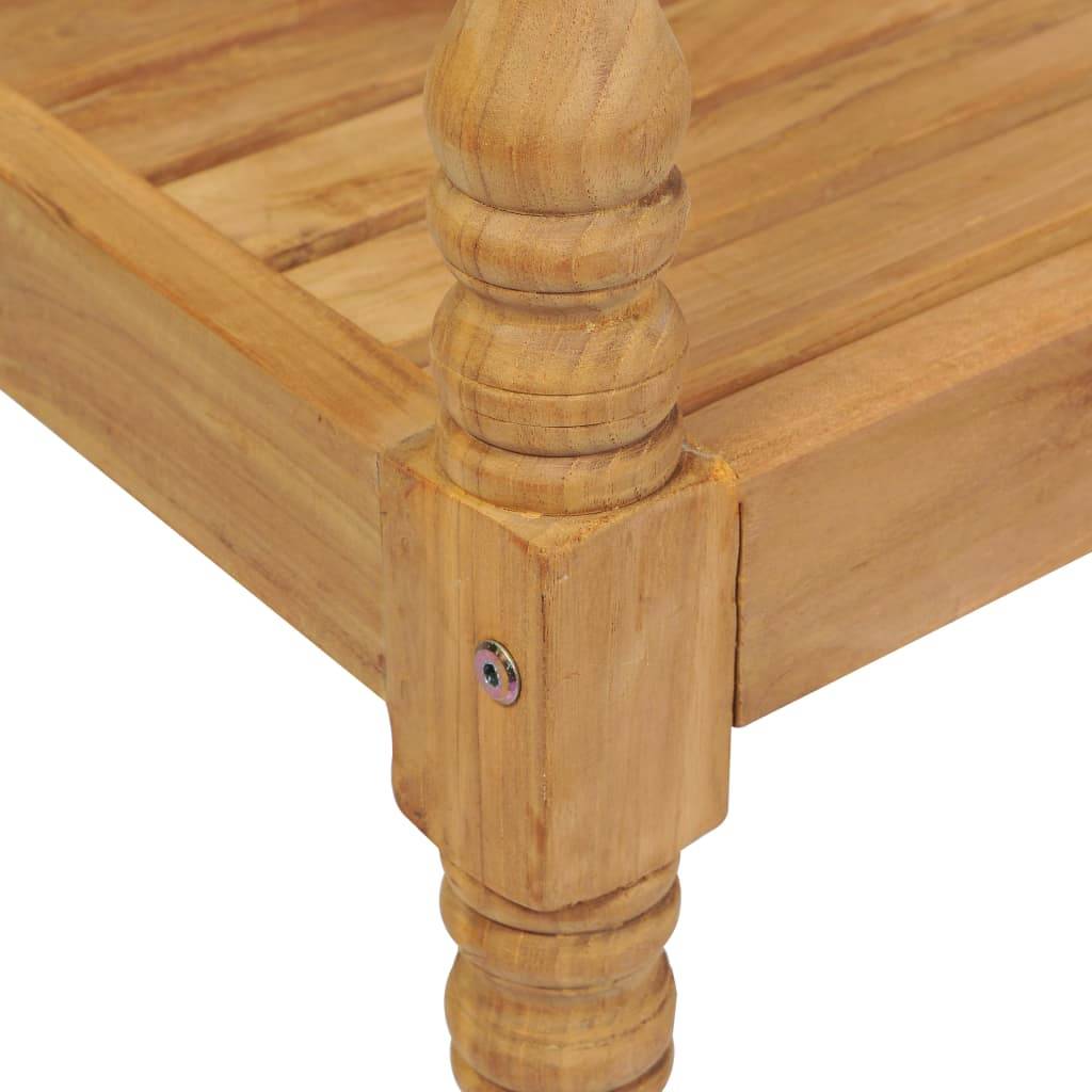 Helloshop26 - Banc de jardin meuble de patio d'extérieur terrasse avec coussin noir 120 cm bois de teck massif - Imagen 5