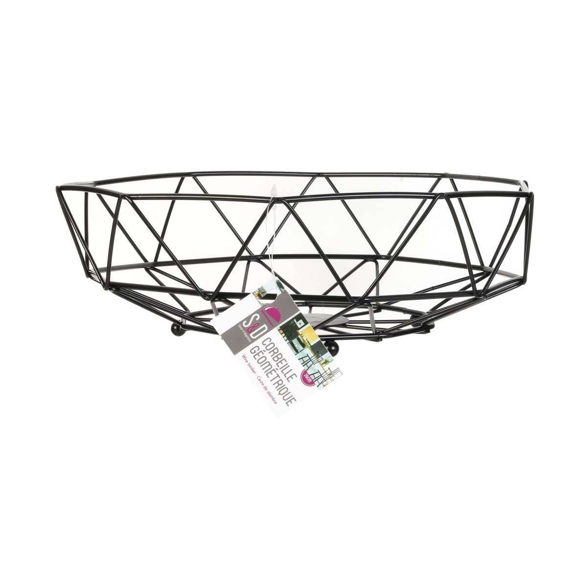 The Home Deco Factory - Corbeille filaire géométrique 26 cm (Lot de 2) - Imagen 1