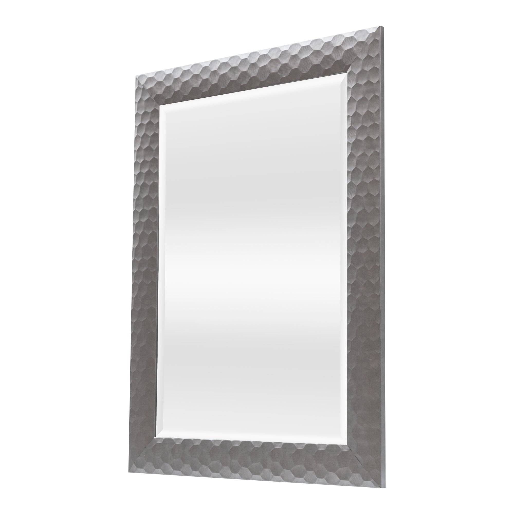 Helloshop26 - Miroir mural ocre rectangulaire 84 x 64 cm argenté - Imagen 1