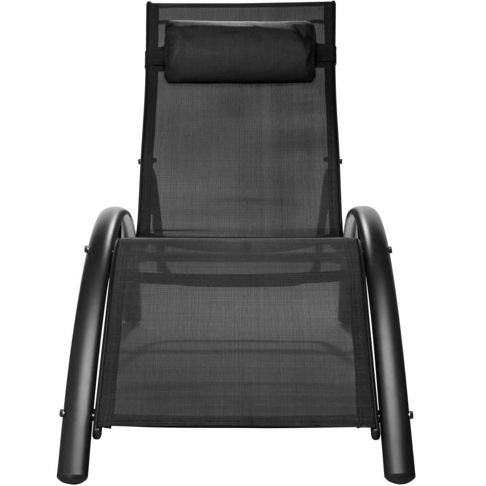 Helloshop26 - Lot de 2 transats bain de soleil avec coussin de tête noir - Imagen 5
